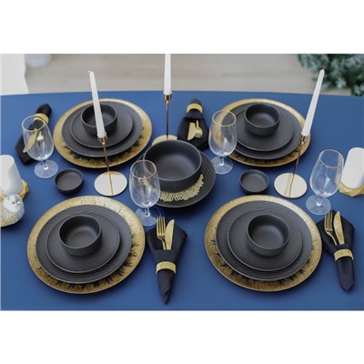 Миска Magistro Line, 350 мл, d=11.5 см, фарфор, чёрная
