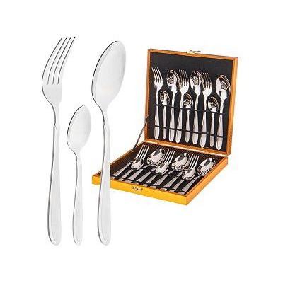 Набор столовых приборов 18пр, на 6 персон в дер. кейсе AGNESS