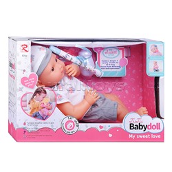 Пупс "Сашенька" с аксессуарами, в коробке