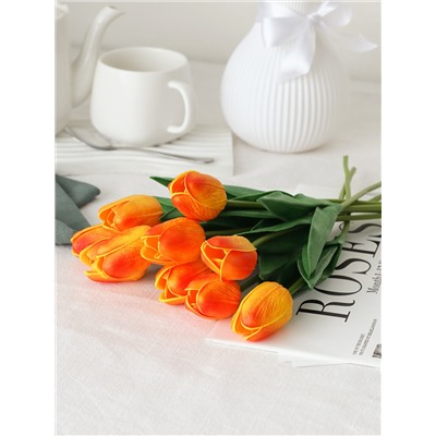 Цветок искусственный Тюльпан 30 см желто-красные / 1205 /уп 200/1200/ латэкс