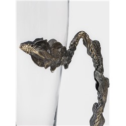 Пивной бокал 500 мл «Рыбы», подарочный, стекло, металл