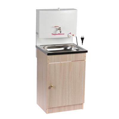 Умывальник «ТермМикс», с ЭВН, нержавеющая мойка, 1250 Вт, 17 л, ЛДСП, белый