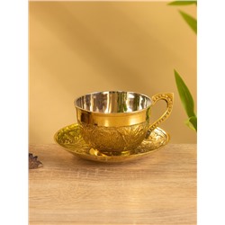 Чайная пара «Эго», 6×13×13 см, латунь