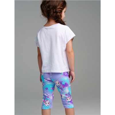 Брюки трикотажные для девочек (легинсы укороченные), 2 пары в комплекте