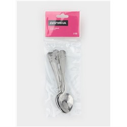 Набор чайных ложек Доляна «Эмили», длина 13.2 см, 6 шт., нержавеющая сталь, серебристый