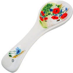 60271 Подставка для ложки 22,3см Цветущие Маки доломит LR (х72)