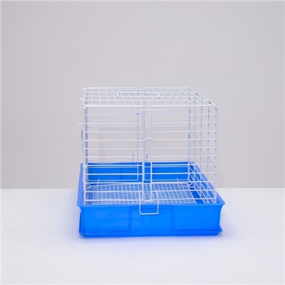 Клетка для кроликов RT-1, 62×42×39 см, синяя
