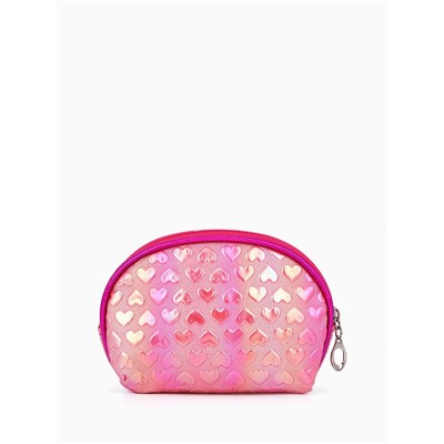 Набор простых косметичек на молниях 2 в 1, с рисунком, малиновый