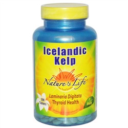 Nature's Life, Icelandic Kelp (Исландские бурые водоросли), 500 таблеток