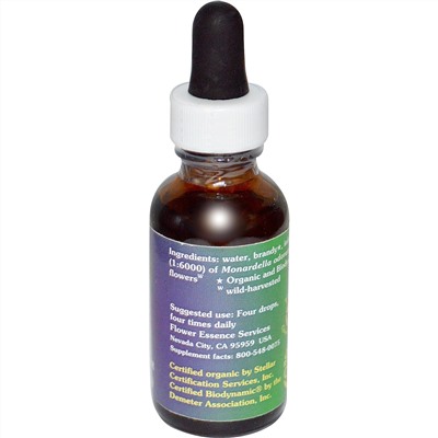Flower Essence Services, Монарделла ароматная, цветочная эссенция, 30 мл