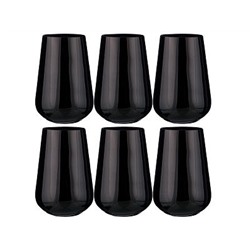 Набор стаканов 380мл 6шт SANDRA SPRAYED BLACK h=12,5см