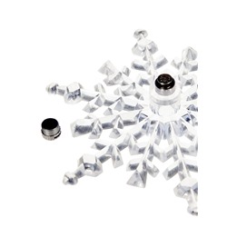 Подвеска светодиодная «Снежинка» 14 см, 1 LED, от батареек LR41×3, свечение синее/красное