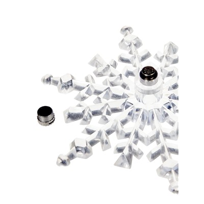 Подвеска светодиодная «Снежинка» 14 см, 1 LED, от батареек LR41×3, свечение синее/красное