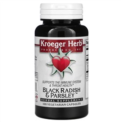 Kroeger Herb Co, Black Radish & Parsley, 100 Vegetarian Capsules
