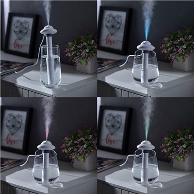 Увлажнитель воздуха «НЛО» HM-21, ультразвуковой, погружной, с подсветкой, USB, белый