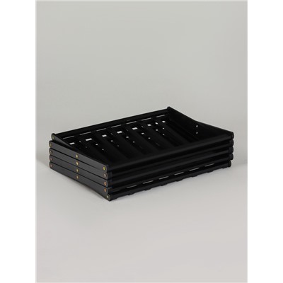 Подставка для цветов Greengo, 5 полок, 50×25×89 см, напольная, бамбук, чёрная
