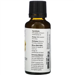Now Foods, Эфирные масла, смесь масел, ладан 20 %, 30 мл (1 жидкая унция)