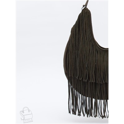 Сумка женская кожаная 5876P gray green Polina&Eiterou