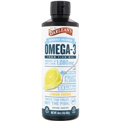 Barlean's, Omega-3, Fish Oil, Lemon Creme, 16 oz (454 g)