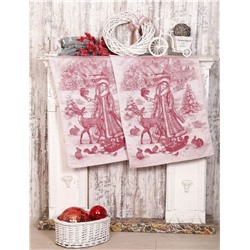 Полотенце жаккардовое Премиум "Снегурочка" 50*70 см.