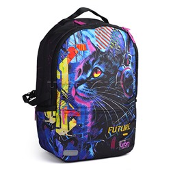 Рюкзак "Label. Cyber Cat" подростковый 39x30x17 см (19 л) вес 750 г, эргономичная вентилируемая спинка
