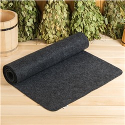 Коврик - лежак для бани и сауны, 200×60 см, тёмный, Добропаровъ