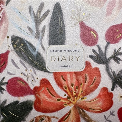 Ежедневник недатированный А6+ 240 стр. "Нежные цветы" 3-745/03 Bruno Visconti