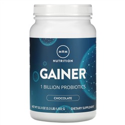 MRM, Nutrition, гейнер, шоколад, 1 млрд пробиотиков, 1512 г (3,3 фунта)