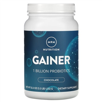 MRM, Nutrition, гейнер, шоколад, 1 млрд пробиотиков, 1512 г (3,3 фунта)