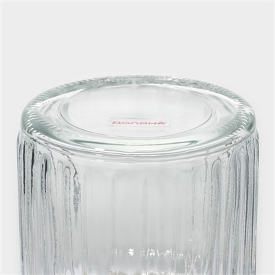 Банка стеклянная для хранения сыпучих продуктов Доляна «Варенье», 250 мл, 8×13 см, с керамической крышкой