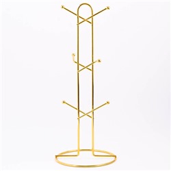 12083 Набор кружек 6 шт 370 мл на подставке 7пр фарфор/металл LR (х6)