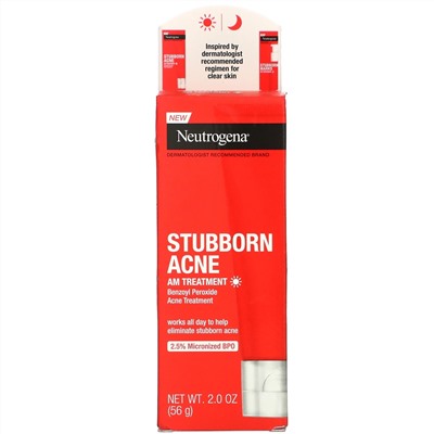 Neutrogena, средство для лечения стойких акне, для утреннего применения, 56 г (2 унции)
