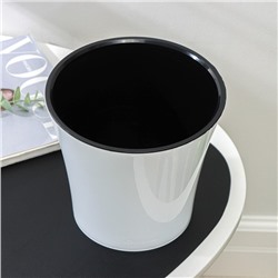 Кашпо для цветов со вставкой Santino «Арте», 3.5 л, пластик, бело-чёрный