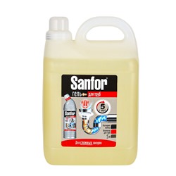 Чистящее средство для труб Sanfor, сложные засоры, 5 л