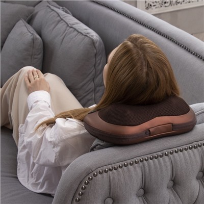 УЦЕНКА Массажёр для шеи Luazon LEM-26, 25 Вт, ИК-подогрев, 220/12 В