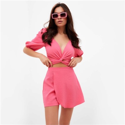 Топ рубашка женский MIST Summer time, розовый, размер 44