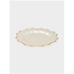 Тарелка подстановочная Magistro Rosella, d=33 см, стекло, бежевая