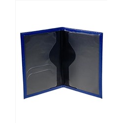 Обложка на паспорт из натуральной кожи, цвет синий