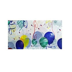 Скатерть одноразовая 137х274см ПЭ, 30мкр, воздушные шарики, CELLTIX