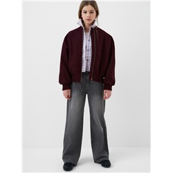 Куртка текстильная для девочек (бомбер)