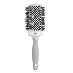 Olivia Garden Термобрашинг для укладки волос / Expert Blowout Grip White & Grey, 55 мм, бело-серый