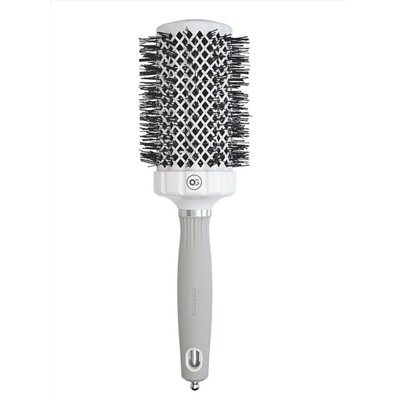Olivia Garden Термобрашинг для укладки волос / Expert Blowout Grip White & Grey, 55 мм, бело-серый
