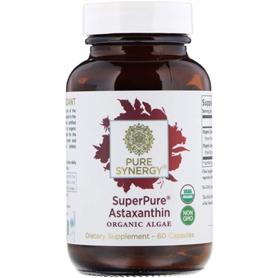 Pure Synergy, SuperPure, астаксантин, 60 капсул