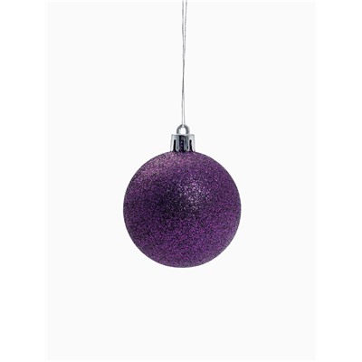 Ёлочные игрушки «Звёздочка», шары новогодние, d=6 см, набор 9 шт., фиолетовый