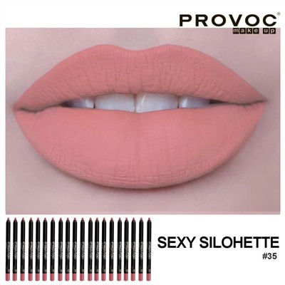 Provoc Гелевая подводка в карандаше для губ, №35 / Semi-Permanent Gel Lip Liner, Sexy Silohette 7860