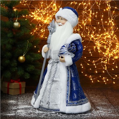 Дед Мороз под ёлку «Зимнее волшебство. Новогодняя игрушка с посохом и подарками», 50 см