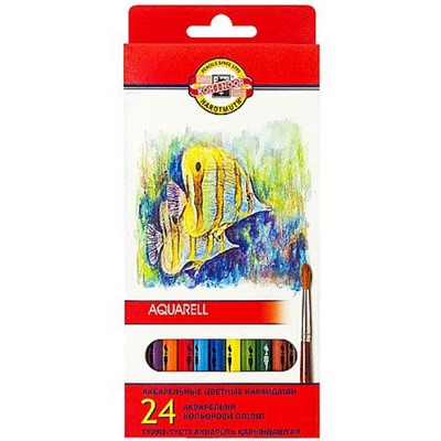 Карандаши акварельные 24цв "Рыбы" 3718 карт.уп.с подвесом 3718024004KSRU Koh-I-Noor