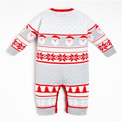 Комбинезон детский вязаный «Крошка Я» New Year, рост 62-68 см