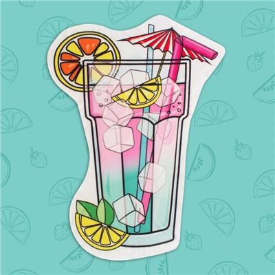 Полотенце пляжное «Коктейль», 110×150 см, 100 % п/э