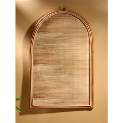Зеркало настенное, 84×55×3 см, ротанг